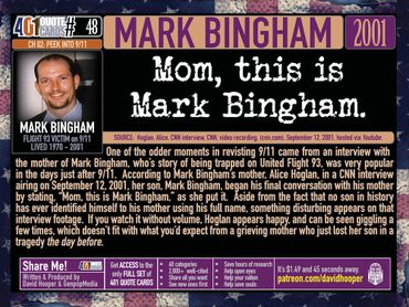Mom, this is Mark Bingham, 9/11 quote by the 401 Quote Card Series by GenpopMedia.