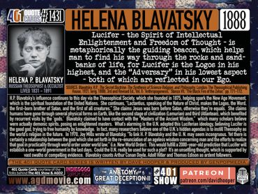 Helena Blavatsky Quote: Lucifer - the Spirit of Intellectual Enlightenment and Freedom of Thought ..