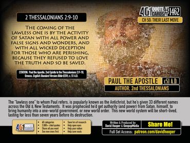 The coming of the Lawless One is by all the activity of Satan with all power 2 Theassalonians 2:9-10