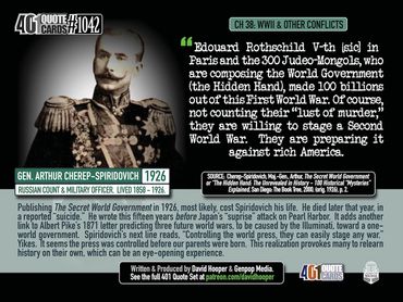 General Arthur Cherep-Spiridovich Quote: Edouard Rothschild 5th, in Paris and the 300 Judeo Mongrels