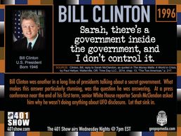 President Bill Clinton Quote. Answers press question about his promise to reveal UFO data if elected