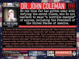 MI-6 Officer. Dr. John Coleman. 1999. Quote. No one thus far has gotten away with defying ...