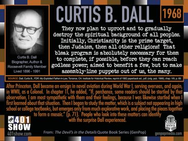 Curtis B. Dall. Roosevelt. New World Order Plan to enslave humanity turning us into puppets.