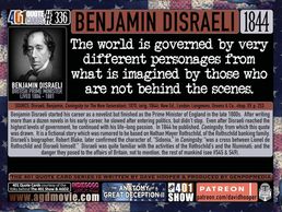 British Prime Minister, Benjamin Disraeli Quote: The world is governed by very different personages