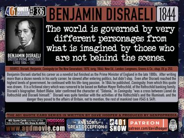 Benjamin Disraeli Quote: The world is governed by very different personages from what is imagined.