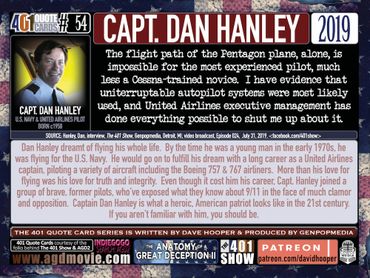 UAL Pilot Dan Hanley on 9/11: The flight path of the Pentagon plane, alone, is impossible 401 Quotes