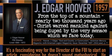 J. Edgar Hoover quote with a huge warning for us today.  401 Quote Cards by Genpopmedia.com.