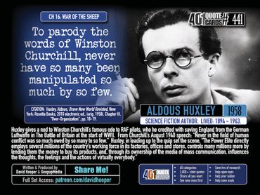 Aldous Huxley Quote: To parody the words of Winston Churchill, never have so many been manipulated