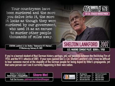 Shelton Lankford. US Marine Corp. Combat Pilot. 9/11 Quote: Your countrymen have been murdered. 401.