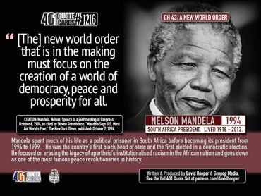 Nelson Mandela Quote: The new world order that is in the making must focus on the creation of a ...