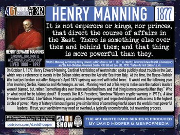 Henry Manning Quote: It is not emperors or kings, nor princes, that direct the course of affairs ...