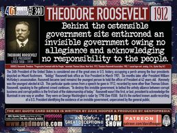 U.S. President Theodore Roosevelt Quote: Behind the ostensible government sits enthroned ...
