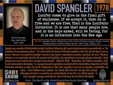 David Spangler Quote: Lucifer comes to give us the final gift of wholeness ... Luciferian initiation