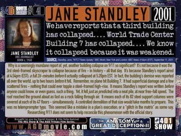 Jane Standley, BBC, 9/11 Quote: We have reports that a third building has collapsed ... Building 7
