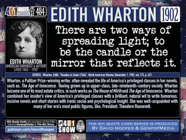 Edith Wharton Quote: There are two ways of spreading light; to be the candle or the mirror that ...