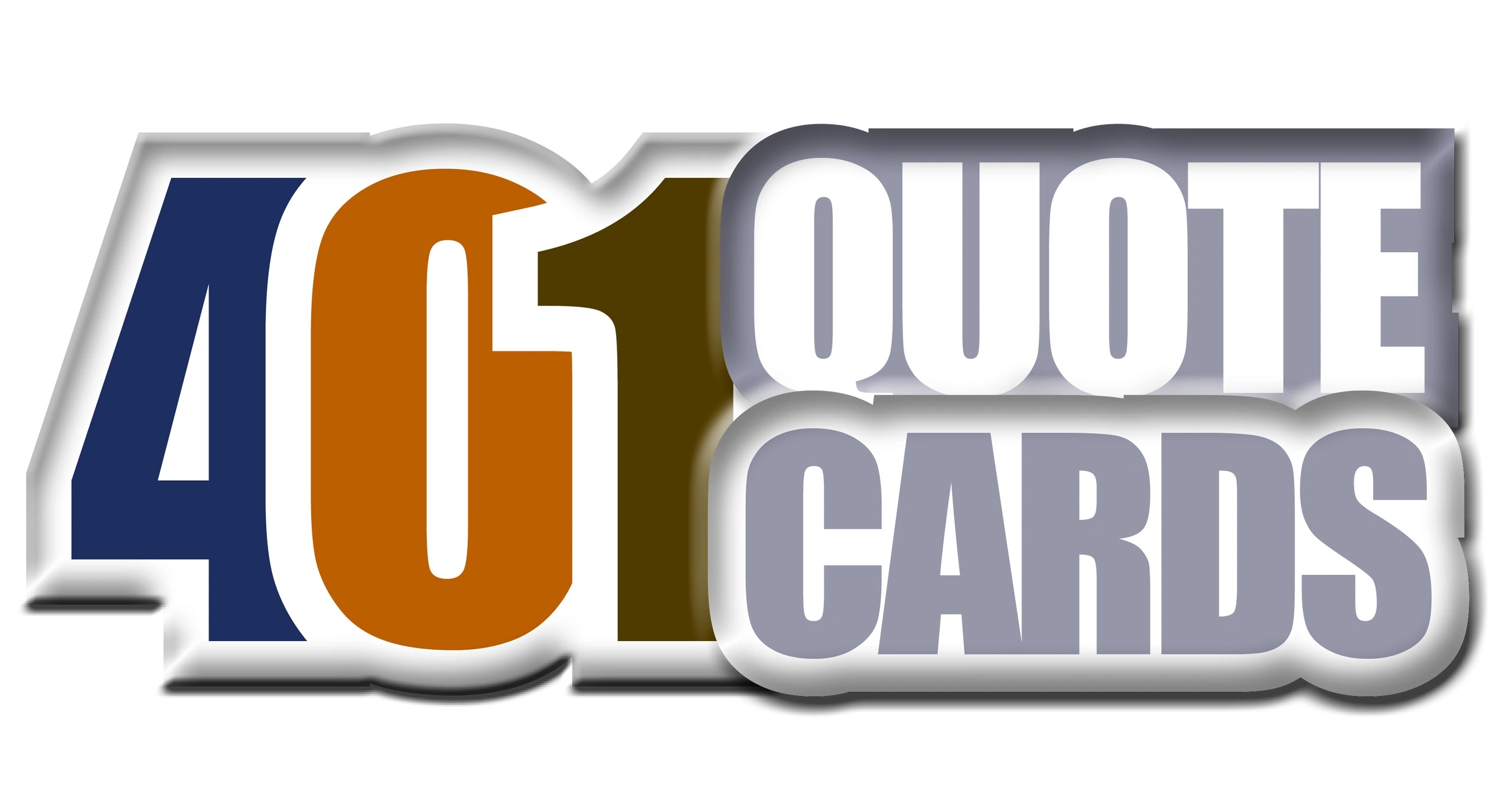401 Quote Cards original logo.  2000 quotes from history's great minds.  The 401 Book. Genpopmedia.