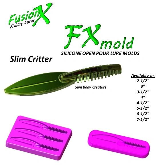 FX Mold Slim Critter Creature Lure 2 1 2 3 3 1 2 4 4 1 2