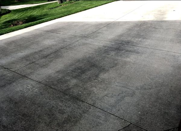 Before Concrete Driveway Surface Cleaning Pataskala Ohio. Jett Power Washing