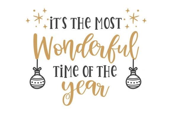 Holiday season quote with ornaments and stars.