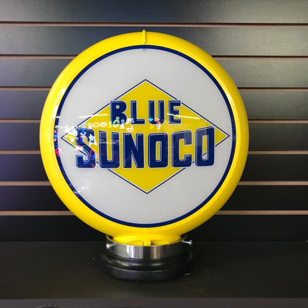 Blue Sunoco Gas Pump Globe WITH OR WITHOUT Light Base Sunoco Gas Pumps