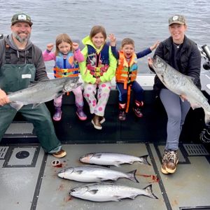 Family friendly fishing charters. Salmon fishing. 
