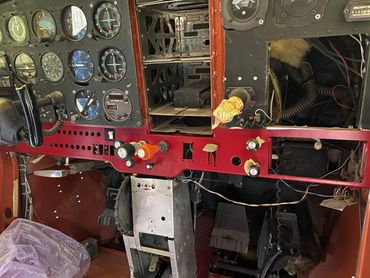 Removing the original panel and avionics.