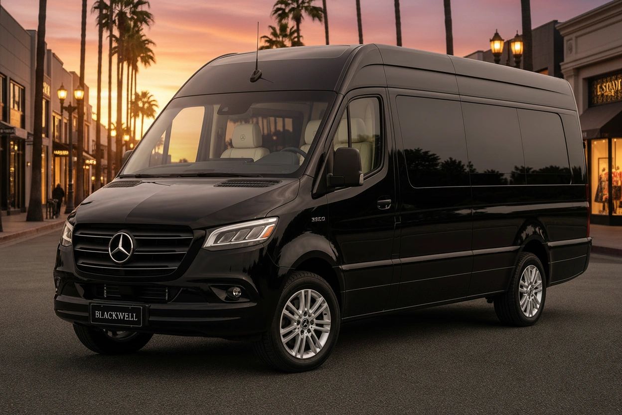 Blackwell Sprinter van on Rodeo Drive Beverly Hills
