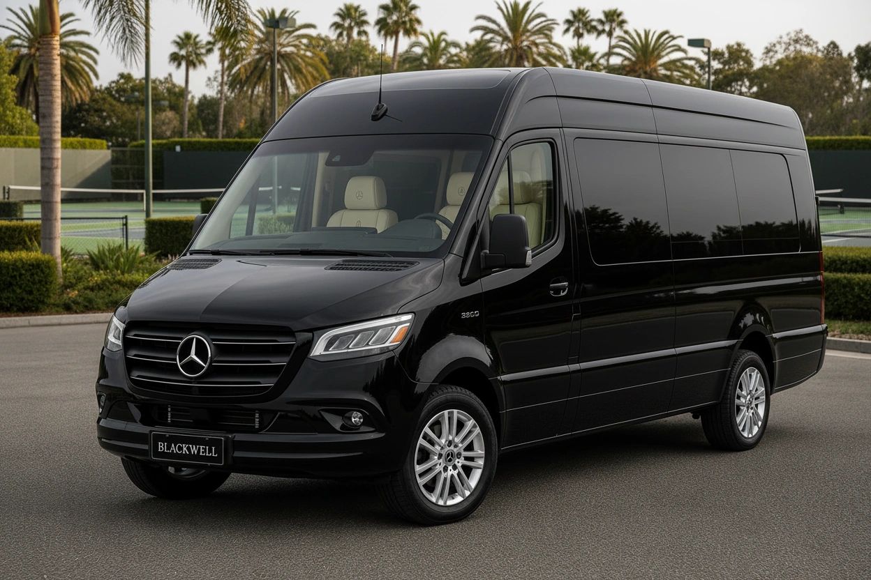Blackwell Sprinter van at a Newport Beach tennis club