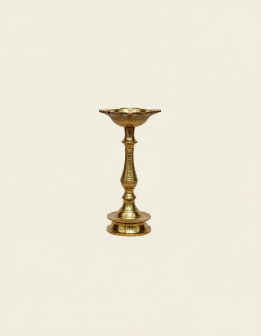 Lotus Diya on Stand