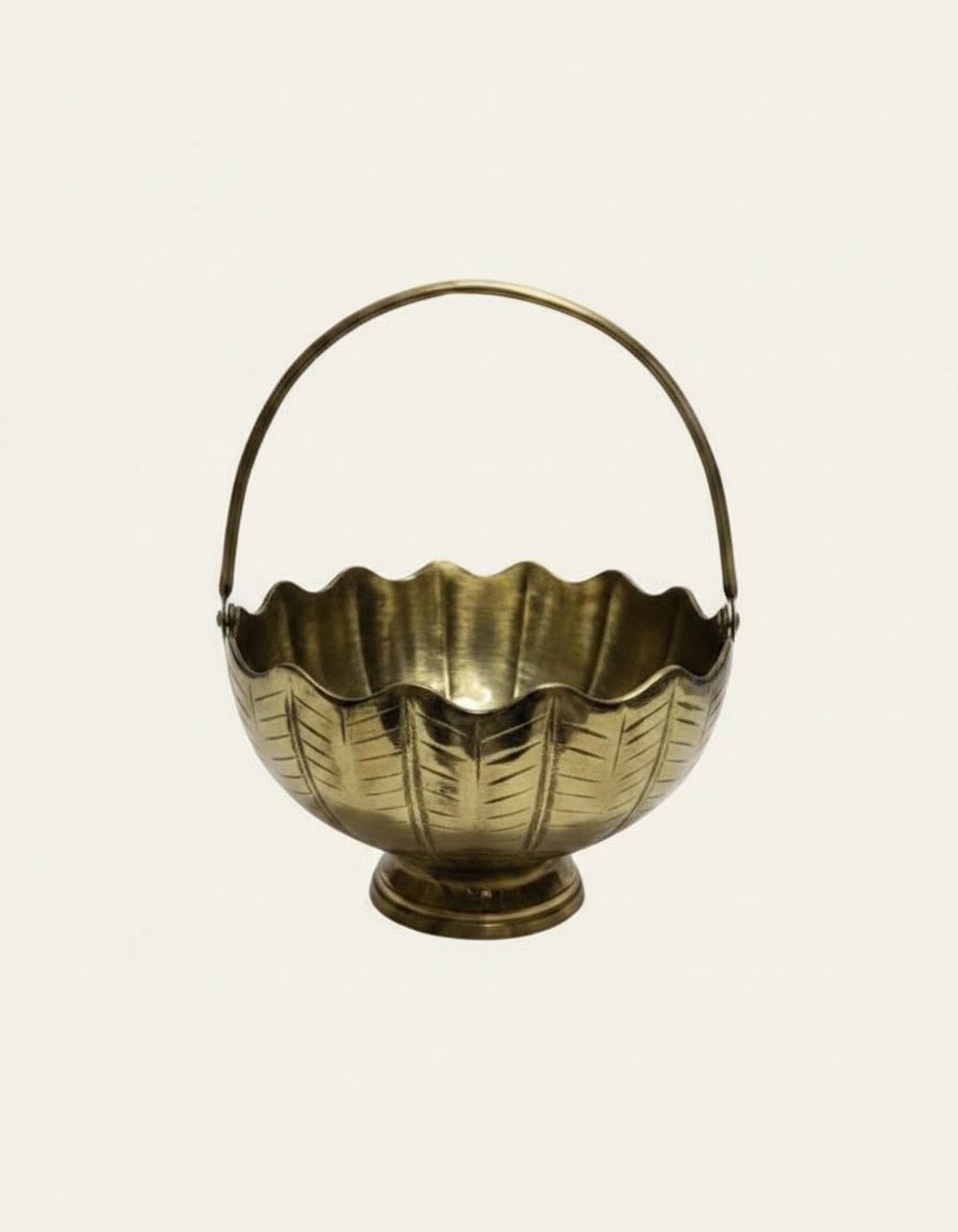 Brass Basket with Handle