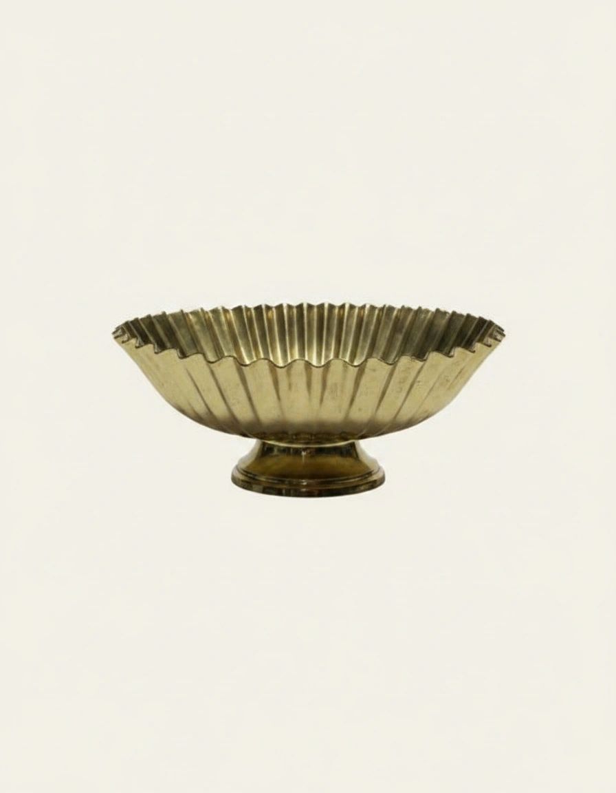 Fluted Brass Bowl
