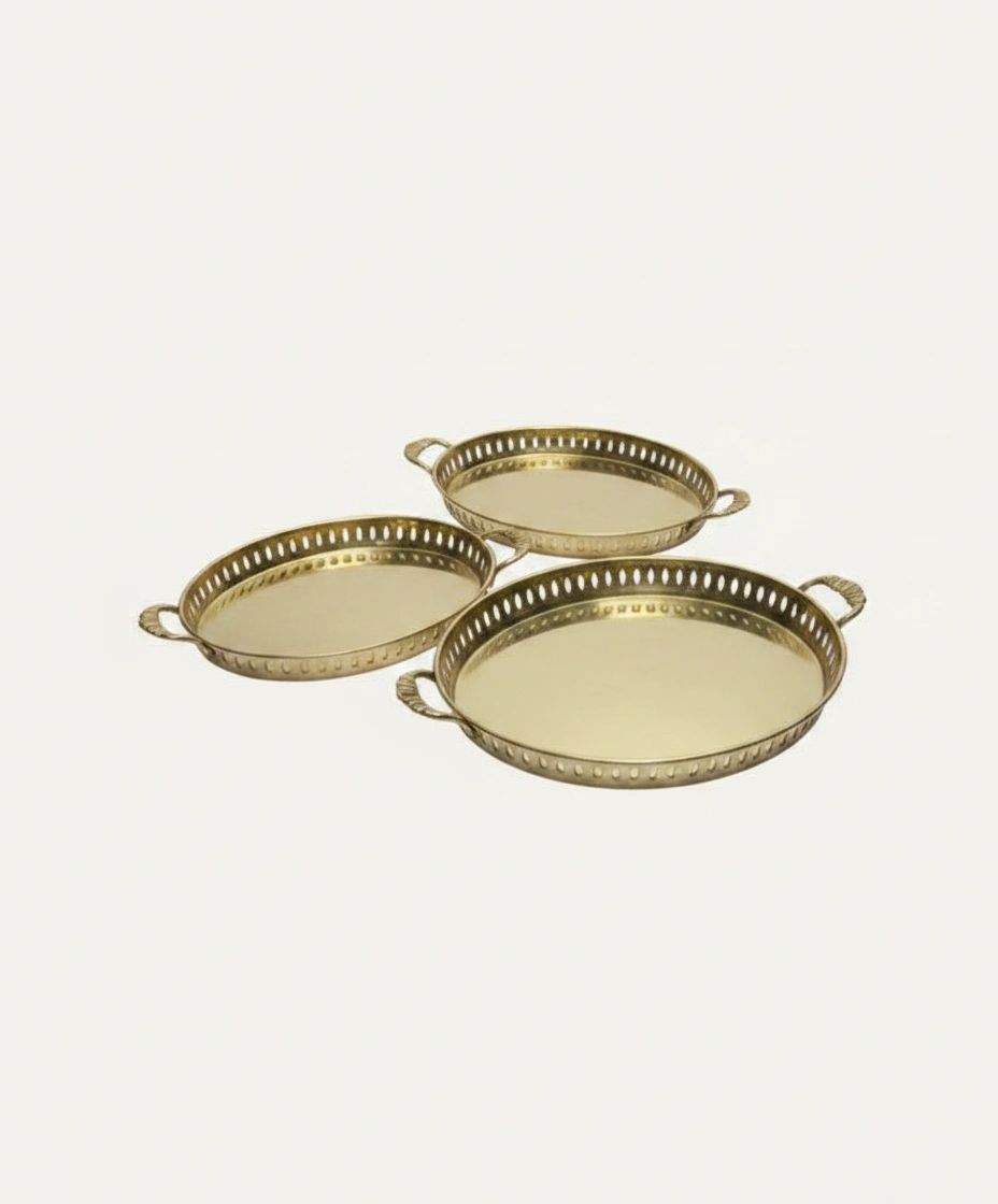Oval Serving Trays — Set of 3