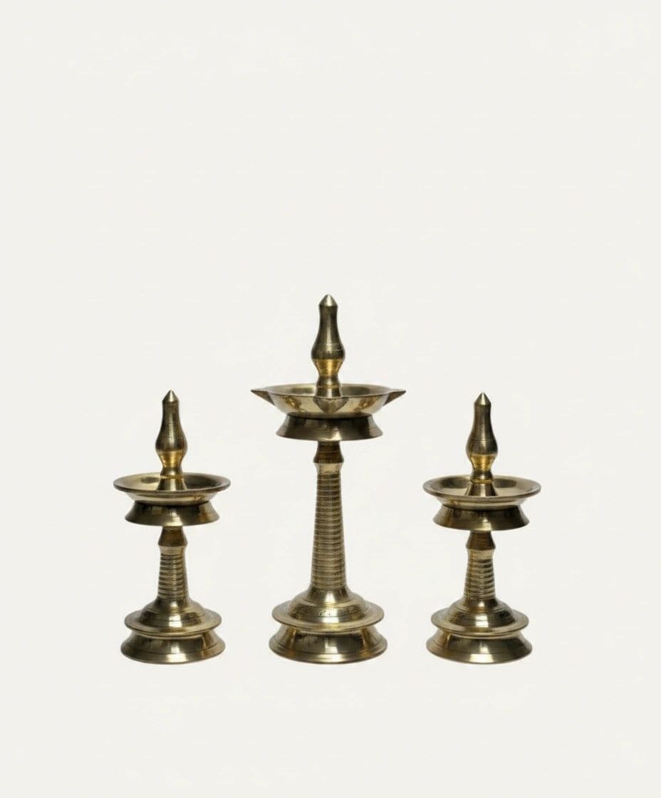 Brass Diya Set of 3