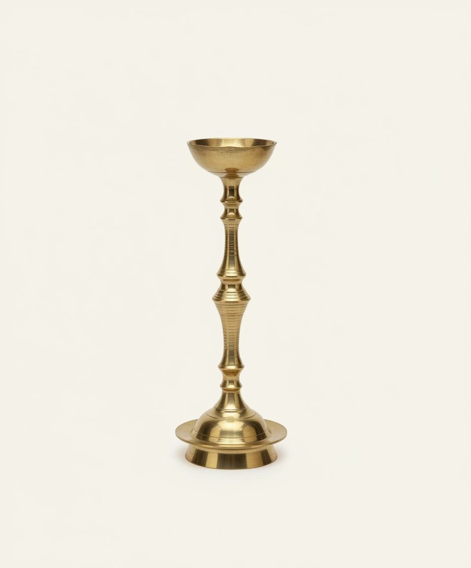 Tall Brass Diya