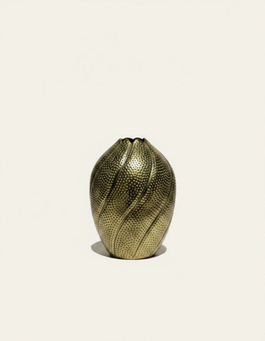 Hammered Oval Vase