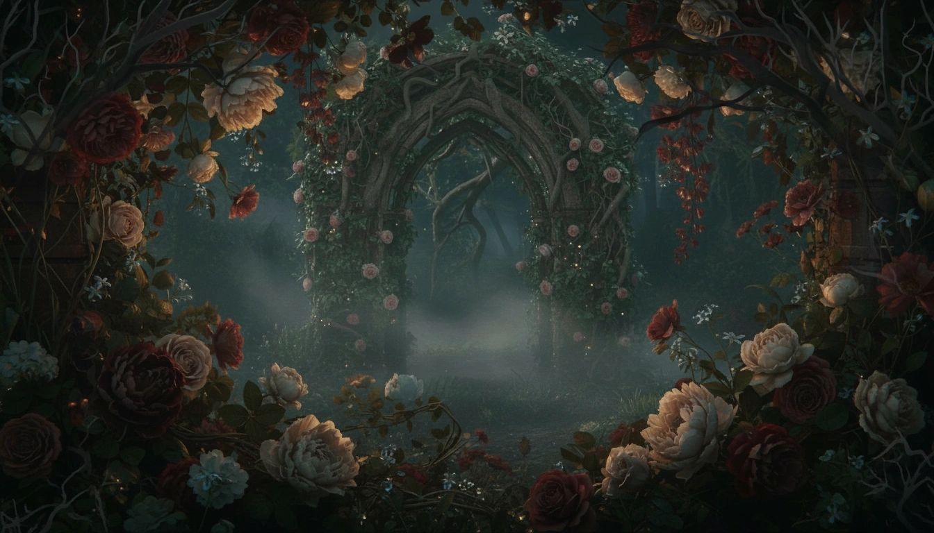 Enchanted dark floral garden — The Quiet Archives