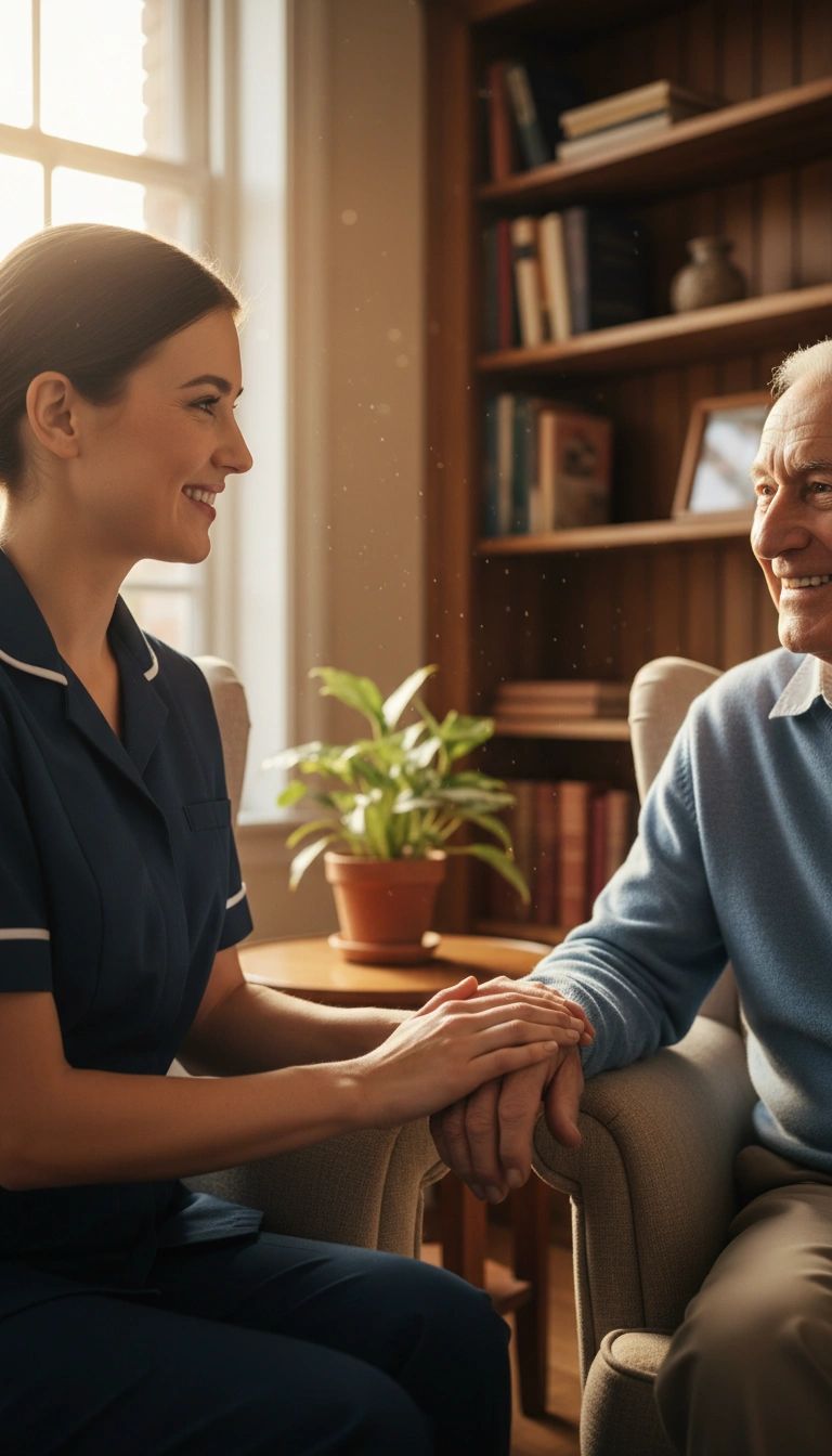 Caregiver with client