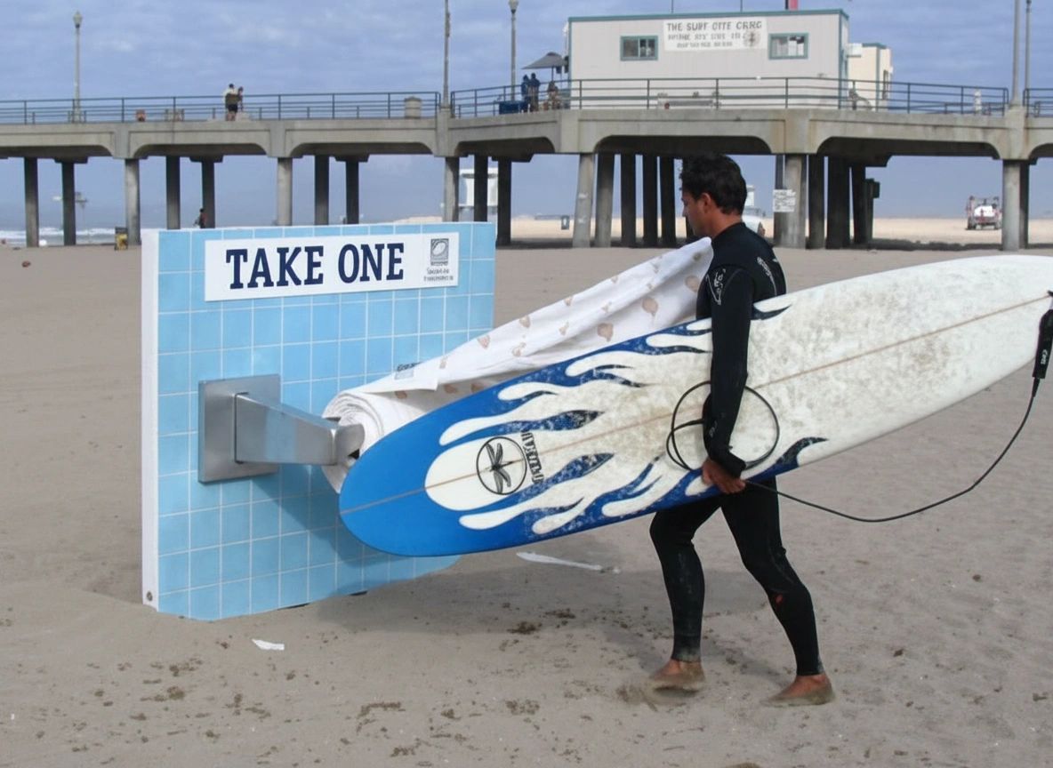 Large Toilet Paper Roll Holder at Huntington Beach