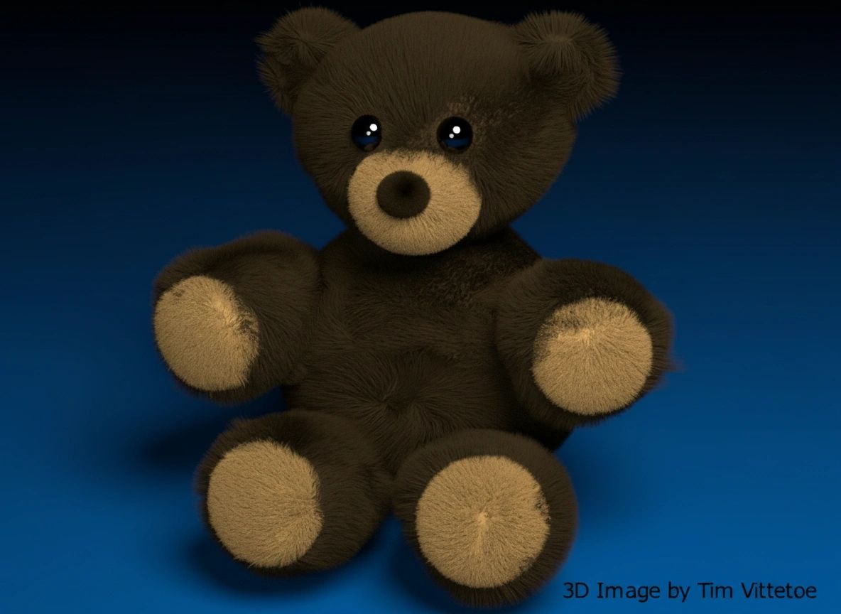 Fuzzy Bear 3D Render