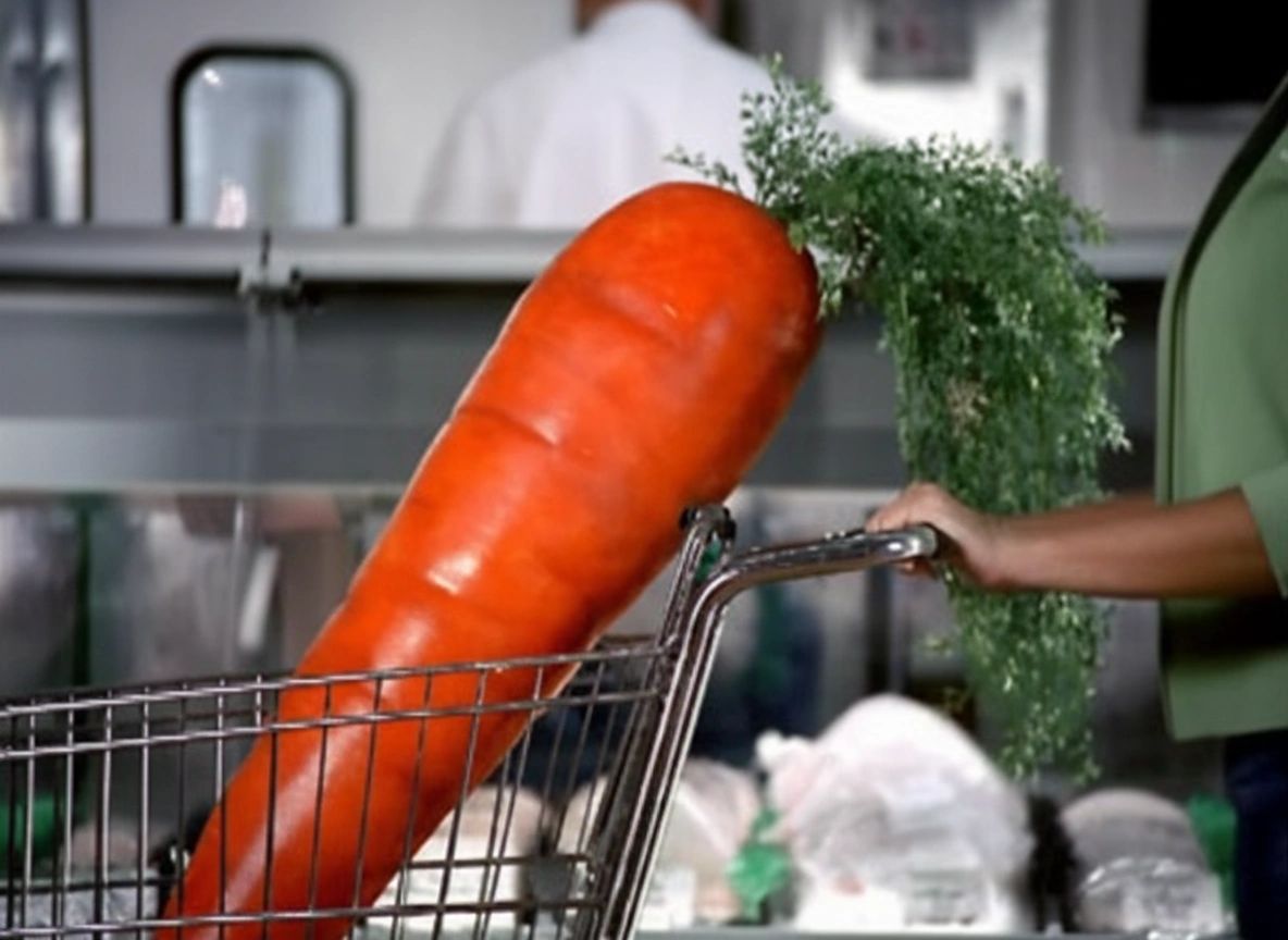 Oversized 4 ft carrot, Wisconsin 10X Lottery Commercial