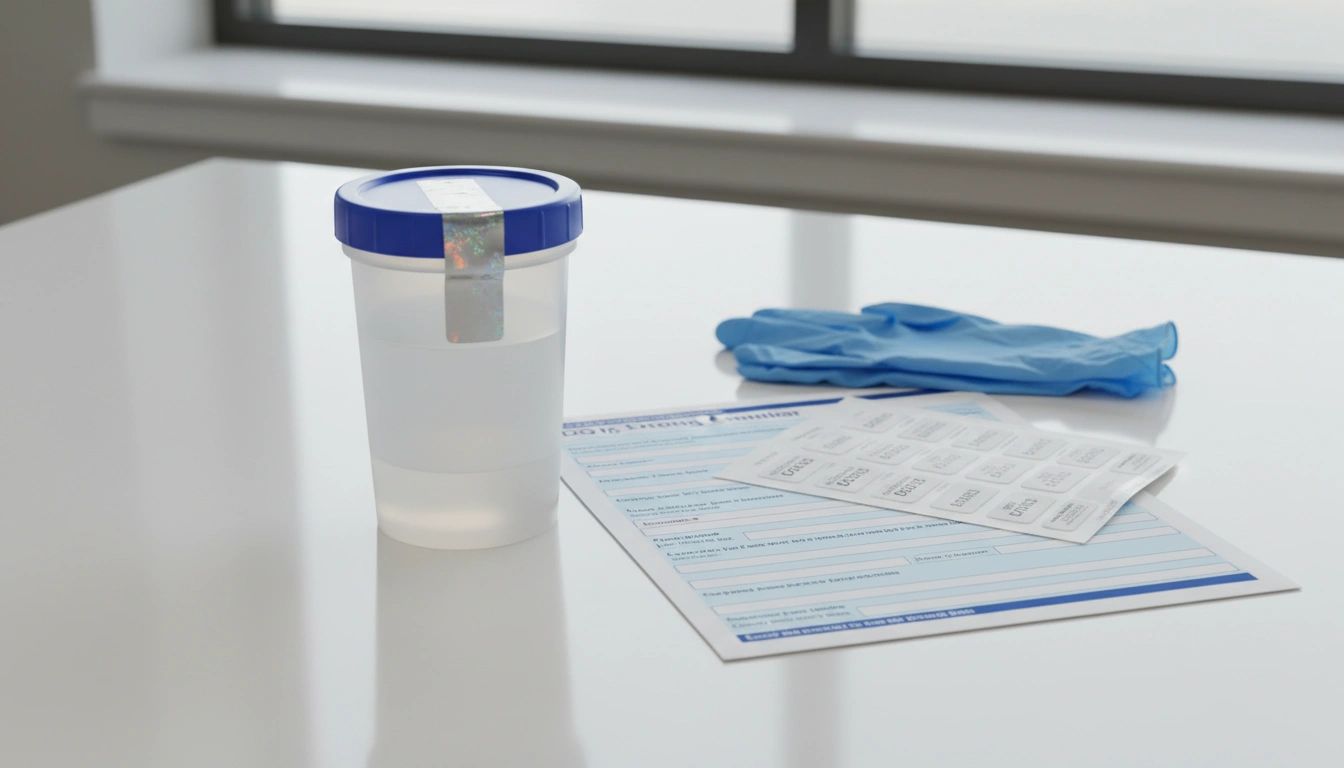 DOT drug test collection kit and specimen cup