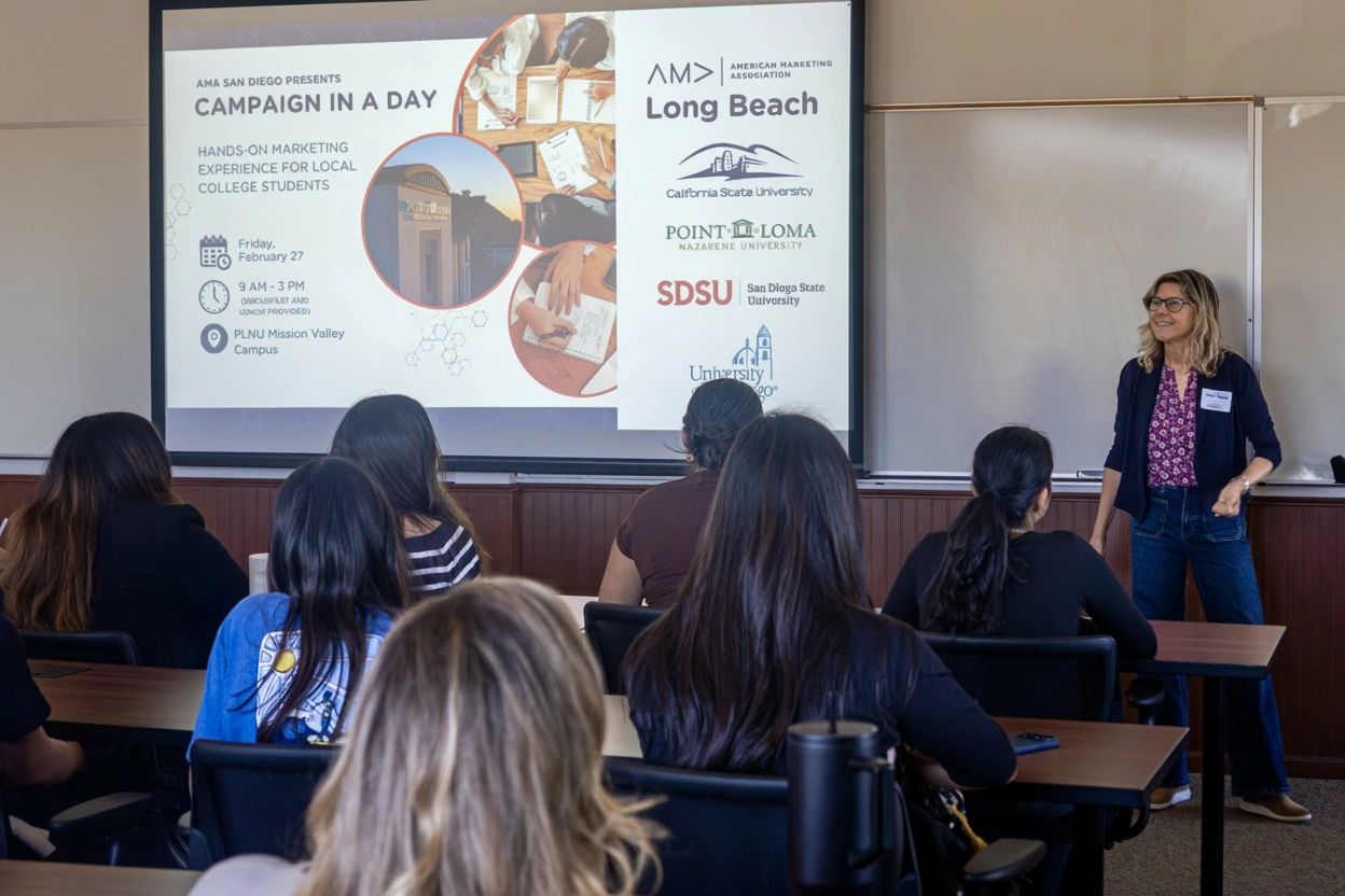 Judy Parker presenting career branding strategies to workshop participants