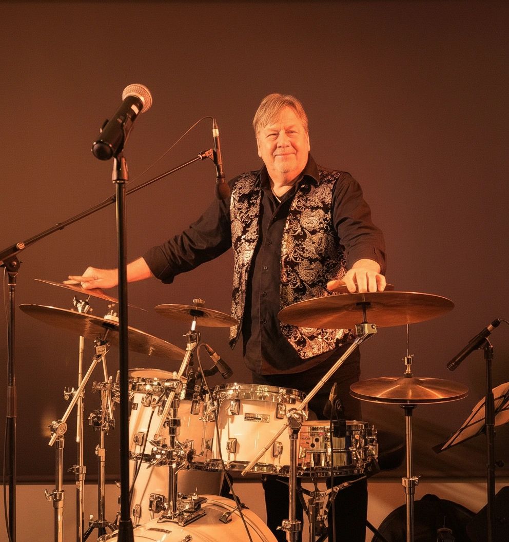Roger Friend performing on stage