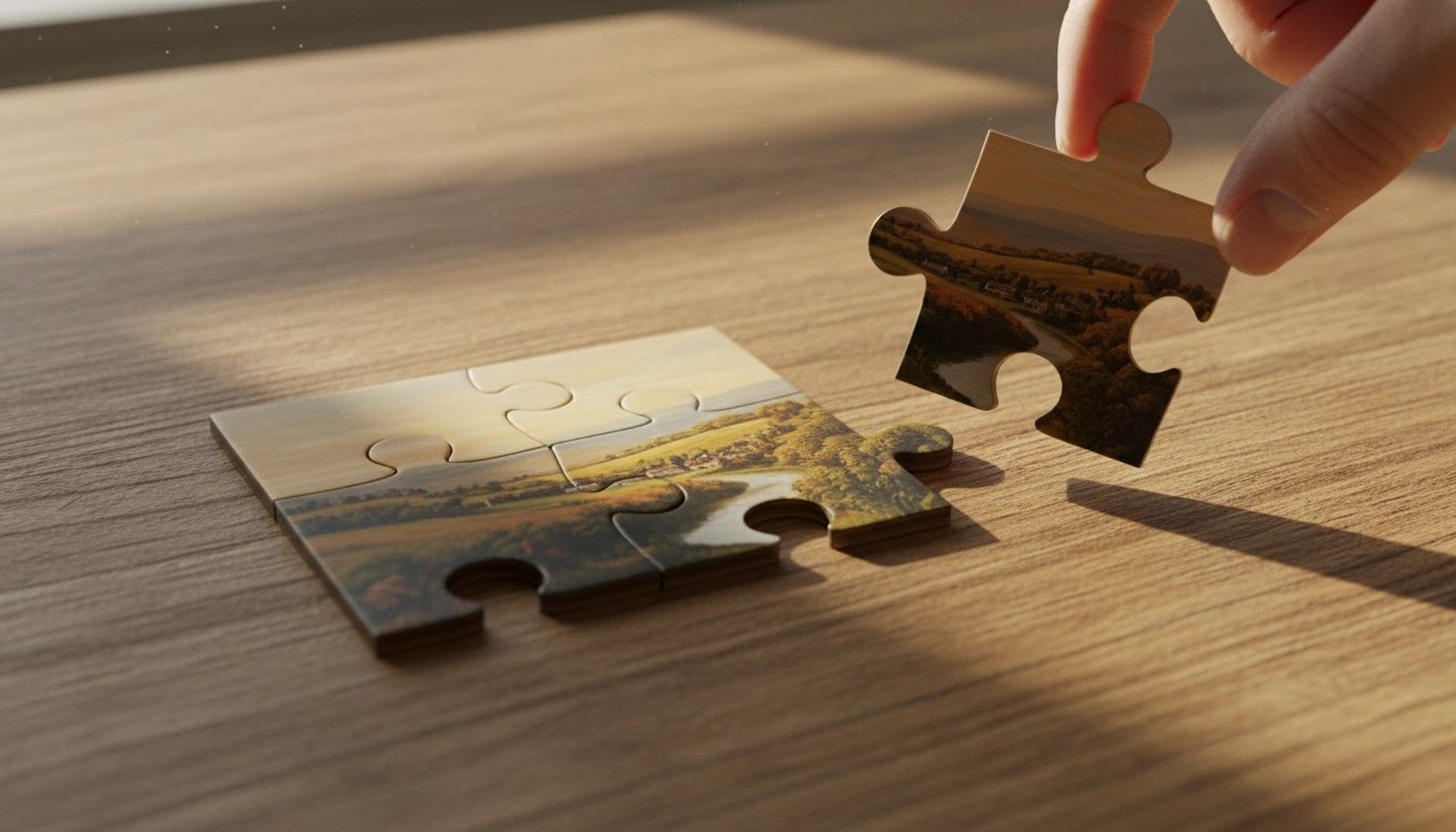 Jigsaw pieces fitting together