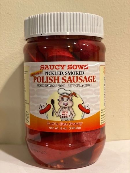RED HOT Pickled Polish Sausage