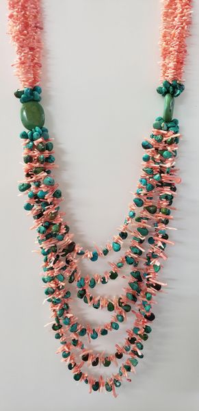 Salmon deals coral necklace