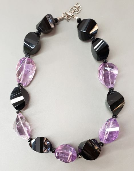 Amethyst Beautiful Cut and Black Onyx Simple and Sassie | Reese Jewels