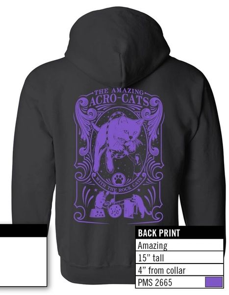 Black & purple online hoodie