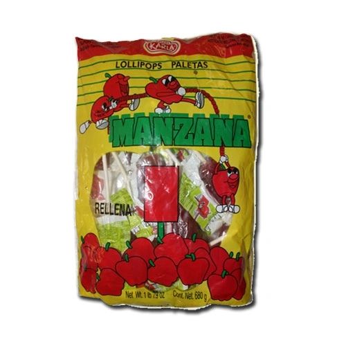 Karla Manzana Grande Paleta Rellena 20ct Dulceria La Bonita Wholesale LLC