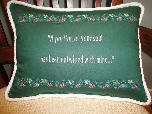 Custom Embroidered Pillow With Saying Custom Embroidered Pillows